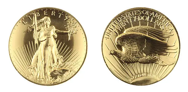 High relief 2009 St. Gaudens Double Eagle Gold Coin.