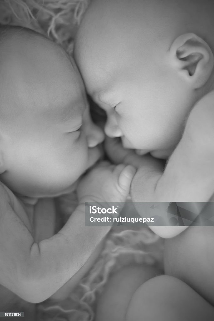 Zwillinge Neugeborenes - Lizenzfrei 0-11 Monate Stock-Foto