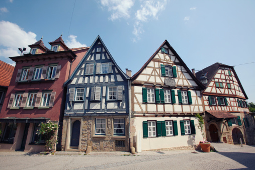 Half timbered houses in Germany