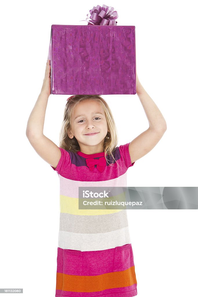 Garota feliz com presentes - Foto de stock de 14-15 Anos royalty-free