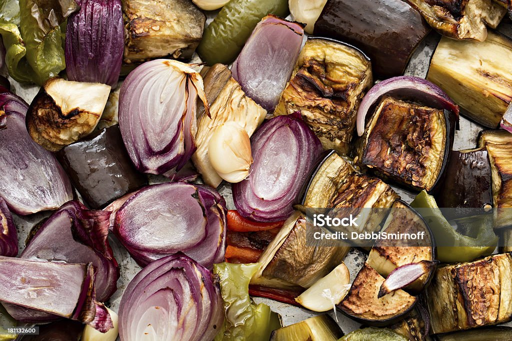 Gebratenes Gemüse - Lizenzfrei Ansicht aus erhöhter Perspektive Stock-Foto