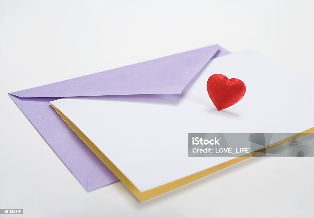 Love letter Letter or gift card and envelope. Anniversary Stock Photo