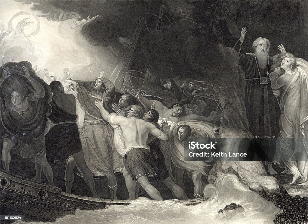 A Tempestade de Shakespeare - Royalty-free Ciclone Ilustração de stock