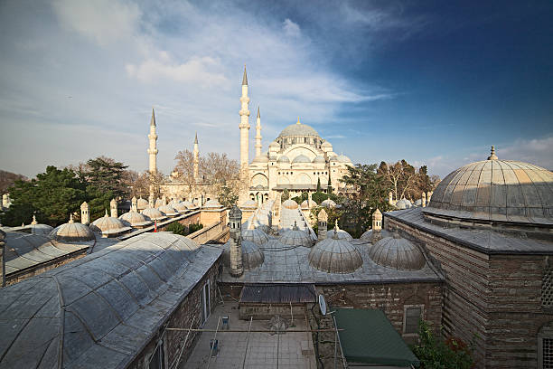 suleiman a mesquita, istambul, turquia - suleiman’s mosque - fotografias e filmes do acervo