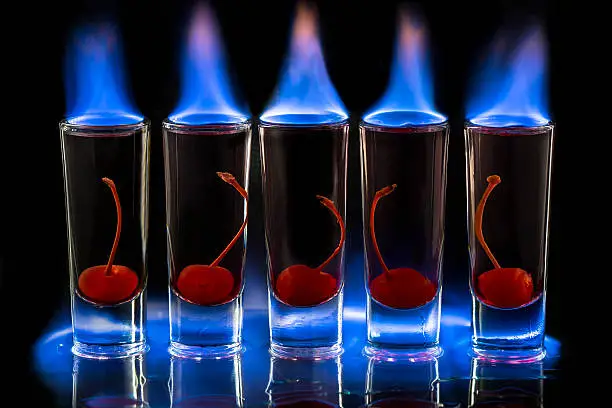 Photo of Flaming vodka cocktails