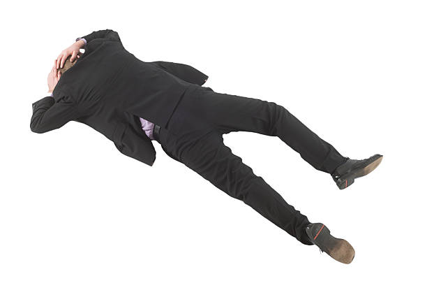 istock Business man covering on floor 181134467