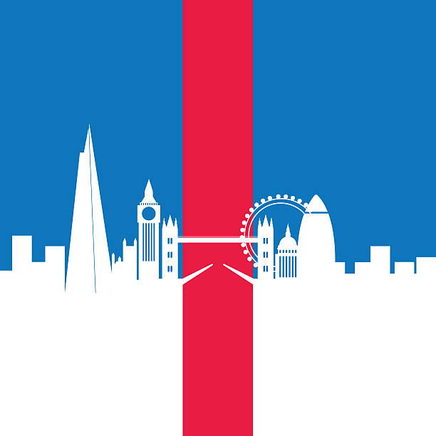 skyline von london - london england urban scene 30 st mary axe city stock-grafiken, -clipart, -cartoons und -symbole