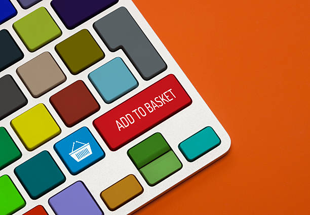 istock Add to Basket Concept on Colorful Keyboard 181134623