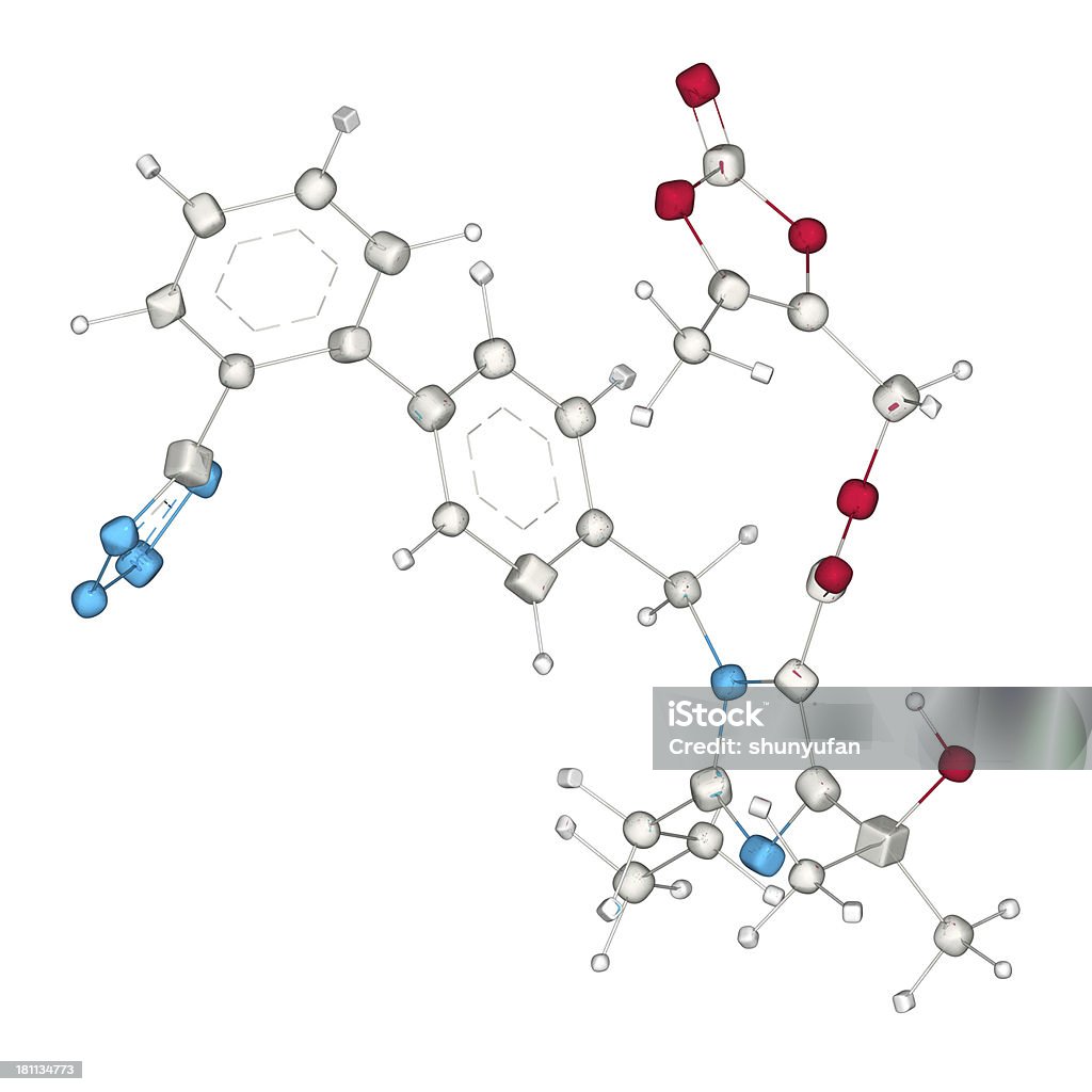 DrugModel: Olmesartan - Foto stock royalty-free di Angiotensina