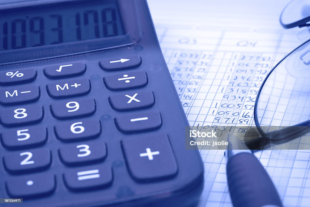 Expense Calculation Background Calculator And Expense Ledger Stock Photo - Download Image Now ...
