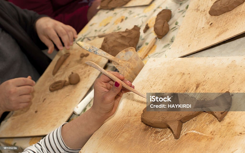 Learning ceramics for hobbies Art Stock Photo