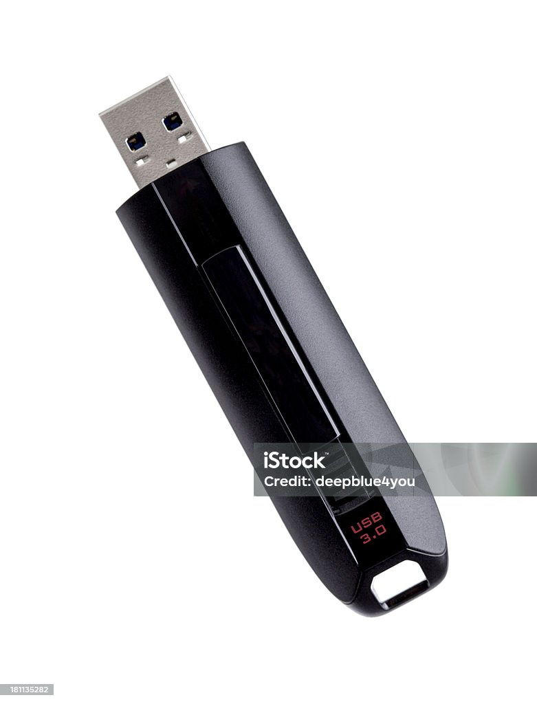 Alto rendimiento, flash USB de almacenamiento en blanco - Foto de stock de Accesorio personal libre de derechos