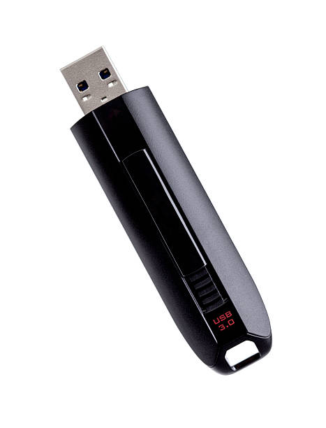 performance de stockage flash usb sur blanc - usb cable drive usb flash drive flash photos et images de collection