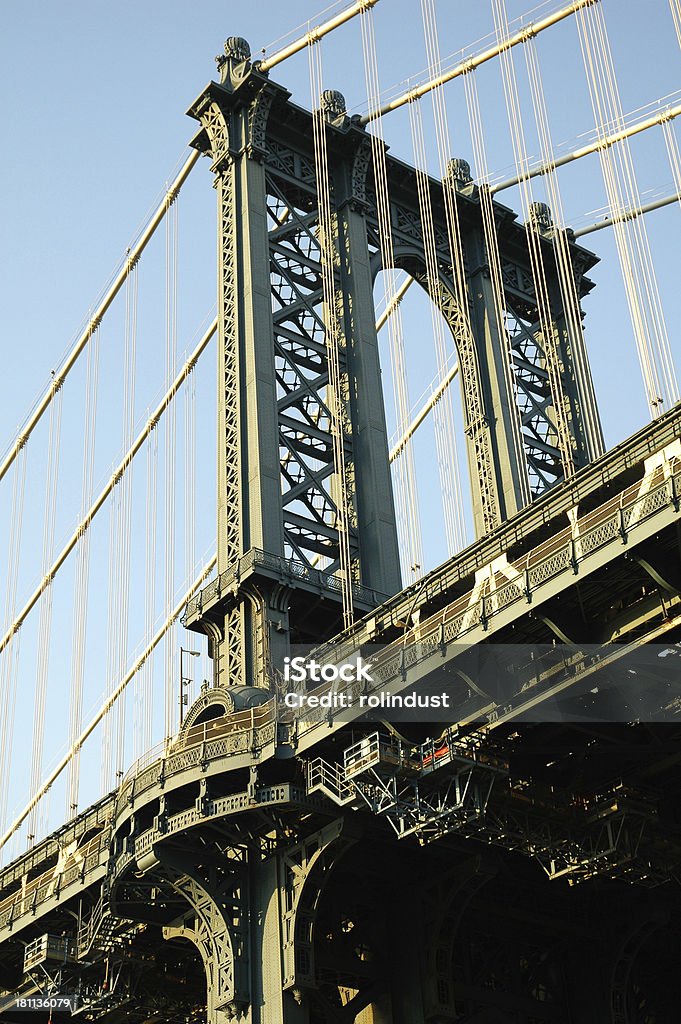 Manhattan bridge elementu - Zbiór zdjęć royalty-free (Architektura)