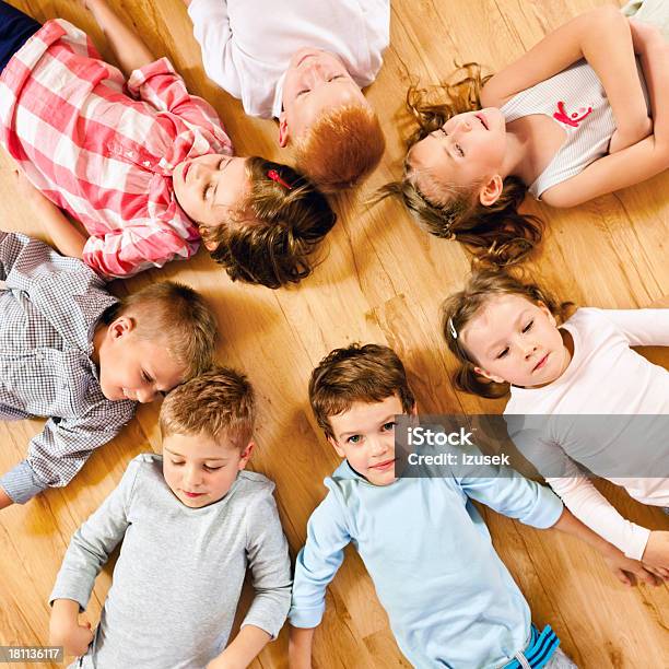Nursery School Children Stock Photo - Download Image Now - Child, Circle, Preschool