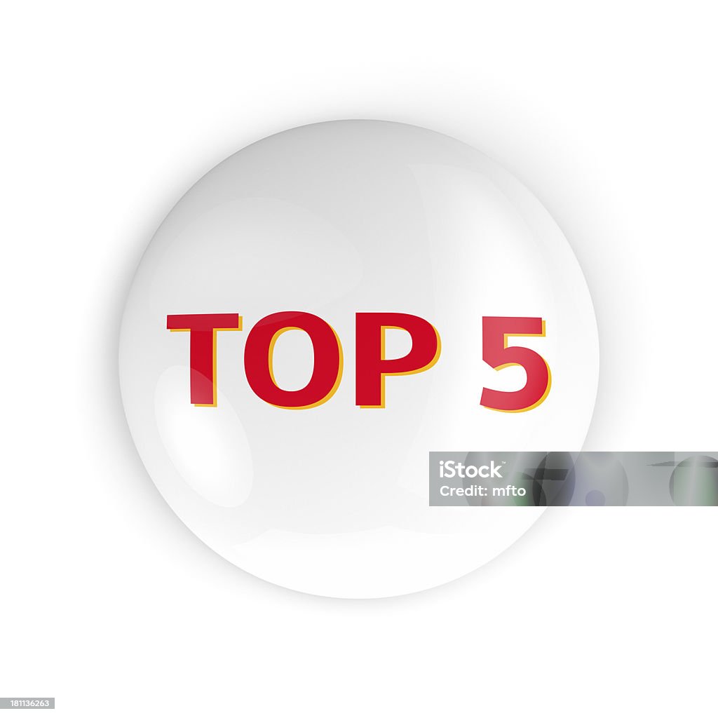 Top 5 Stock Photo - Download Image Now - Number 5, On Top Of, Award