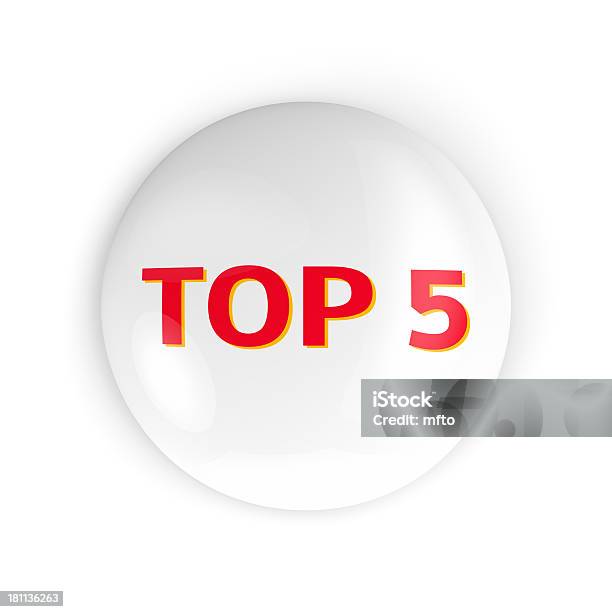Top 5 Stock Photo - Download Image Now - Number 5, On Top Of, Award