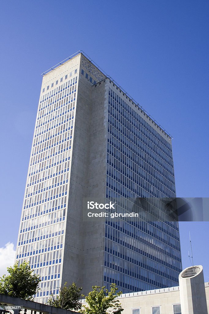 Tall office building "One of the tallest buildings i Stockholm, Sweden. This building can be found on S" Apartment Stock Photo