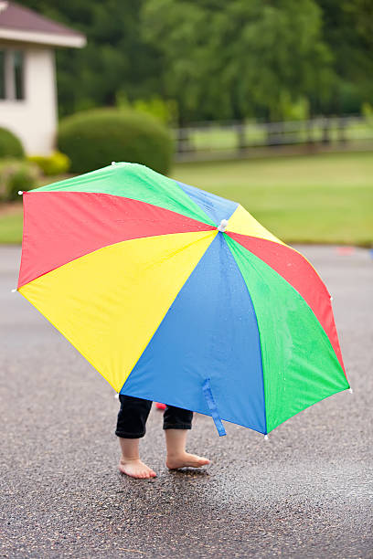 istock Little Girl With Umbrella 181136358