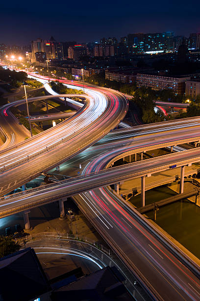istock Urban highway traffic at night 181136753