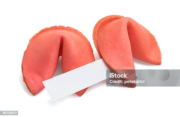 Foto de Morango Fortune Cookies e mais fotos de stock de Aberto - Aberto, Biscoito, Biscoito da Sorte