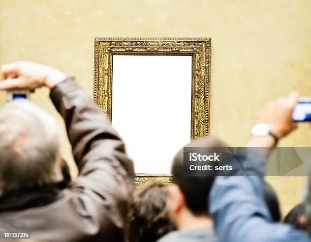 Famous Picture Stock Photo - Download Image Now - Museum, Crowd of People, Photographing