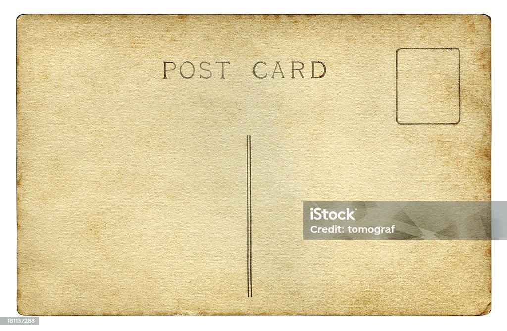 Cartão Postal isolado a branco - Royalty-free Acabado Foto de stock