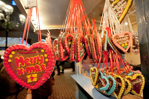 istock gingerbread cookie hearts on Christmas Market 181137311