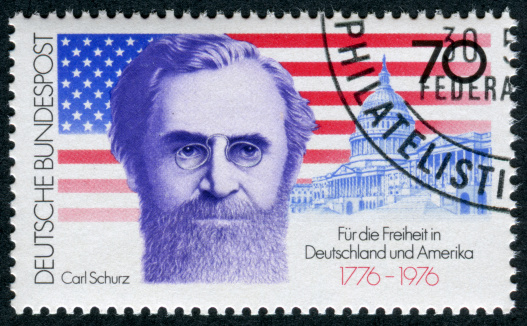 Cancelled Stamp From Germany Commemorating The German-American Statesman, Carl Schurz.  Schurz Lived From 1829 Until 1926.