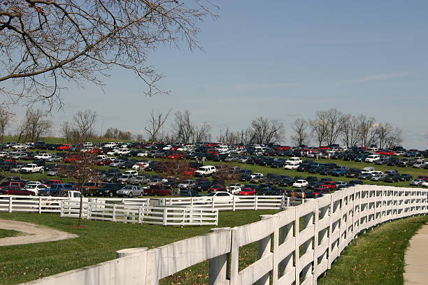 Patriotic Parking stock photo