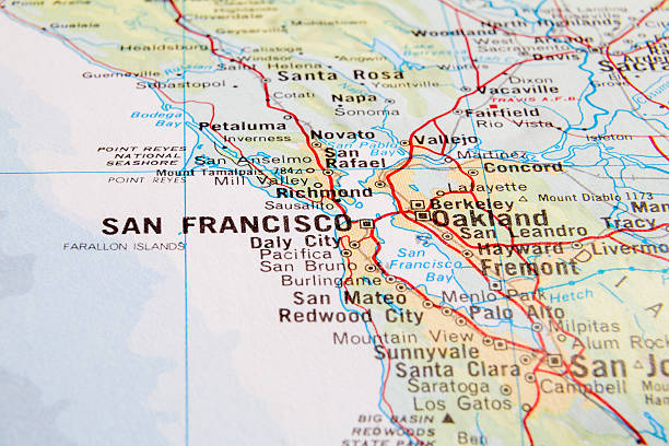 샌프란시스코 francisco - map san francisco bay area california cartography 뉴스 사진 이미지