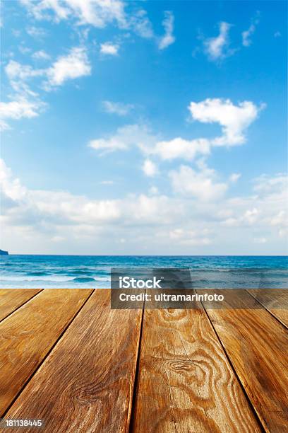 Picnic Table Stock Photo - Download Image Now - Backgrounds, Beach, Cloud - Sky