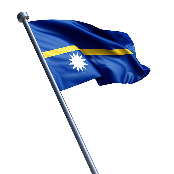 istock Flag of Nauru isolated on white 181138718
