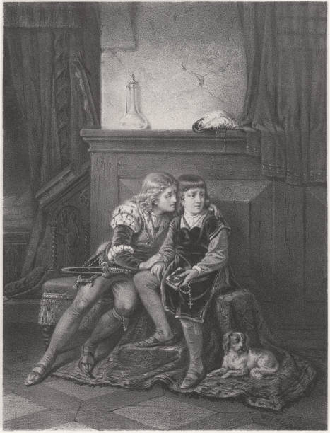 istock Sons of Edward IV of England, lithograph, puplished in 1868 181138805