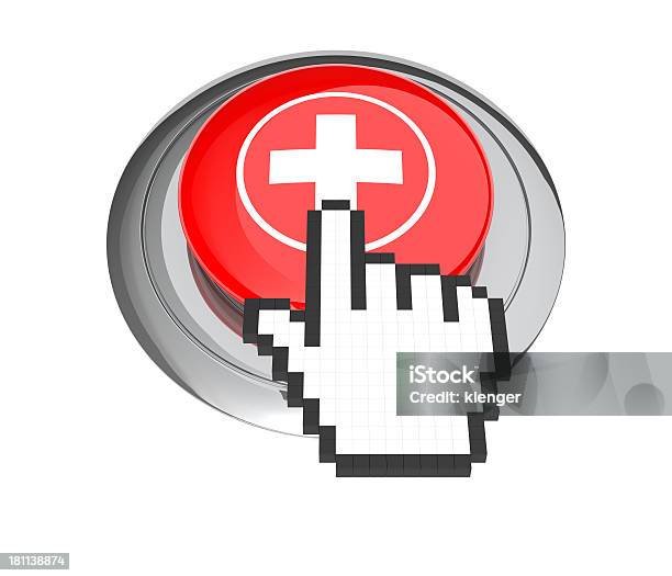 First Aid Button Stock Photo - Download Image Now - A Helping Hand, Assistance, Computer