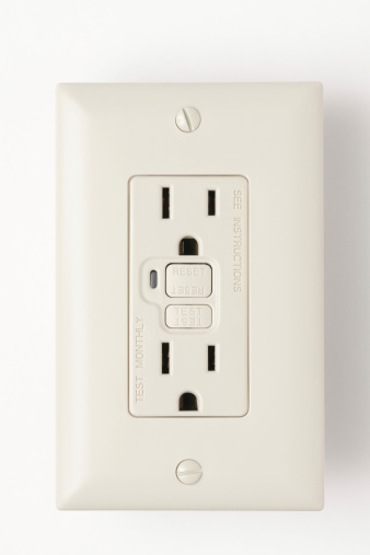 Socket combined with cable socket TV, electrical socket, socket installed on the wall in the room, white design of the panel on the plug of the electrical appliance. High quality photo