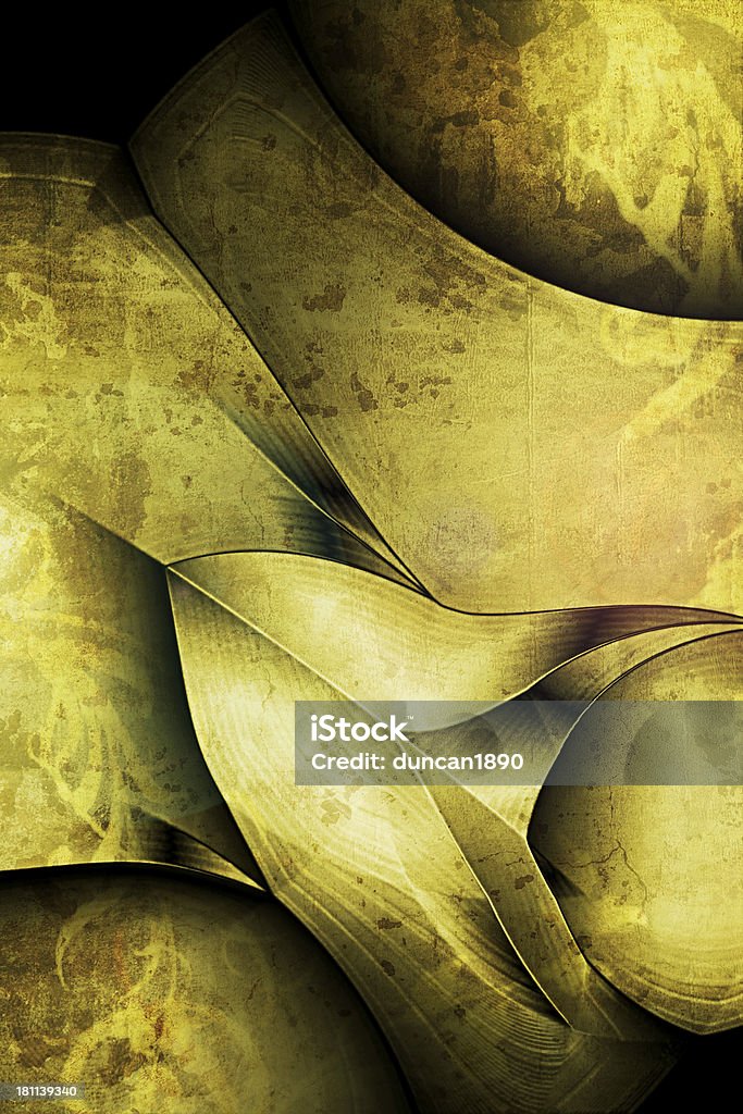 抽象的なグランジ背景にメタリックゴールドの - グランジ加工のロイヤリティフリーストックフォト