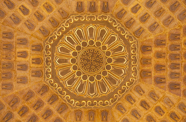 Asian style stone pattern on a wall