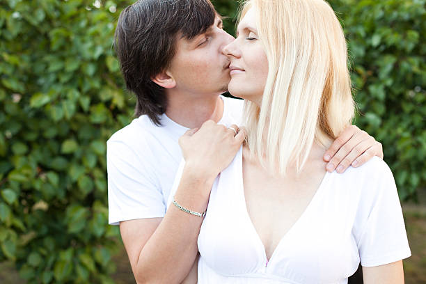 istock Kissing Couple Outdoors 181140437