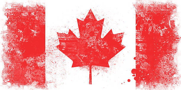 istock Splatter Painted Flag of Canada 181140883