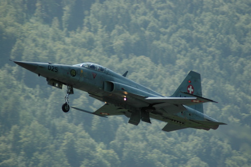 An Swiss Airforce Fighterjet, ready for take off