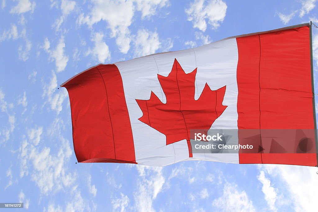 Bandeira Canadense - Foto de stock de Azul royalty-free