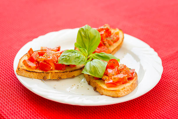 ブルスケッタ - bruschetta tomato bread rotting ストックフォトと画像