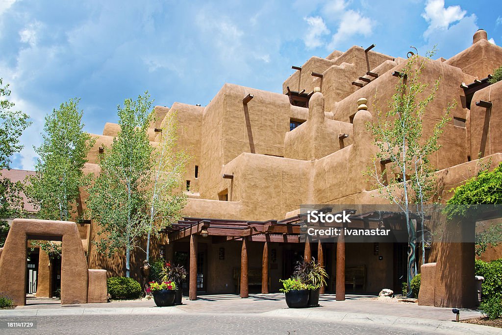 Adobe House de Santa Fe - Photo de Architecture libre de droits