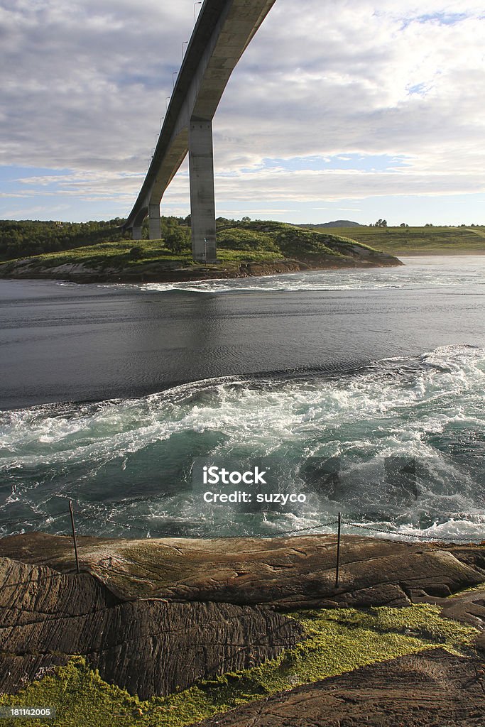 Saltstraumen tidal corrente - Foto stock royalty-free di Acqua