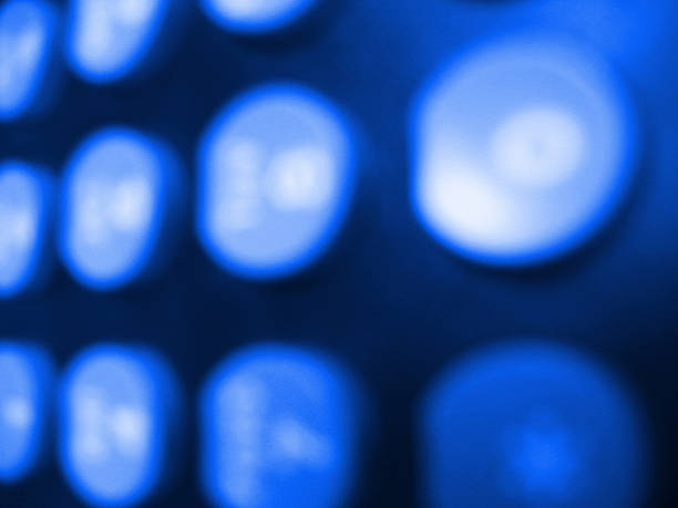 abstract blue buttons stock photo