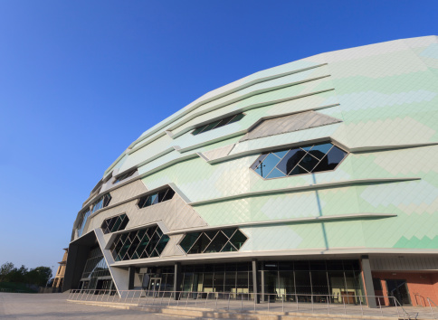 The Leeds Arena, a new purpose built music and entertainment arena in the heart of the city of Leeds. Recently renamed First Direct Arena. Opened in July 2013.