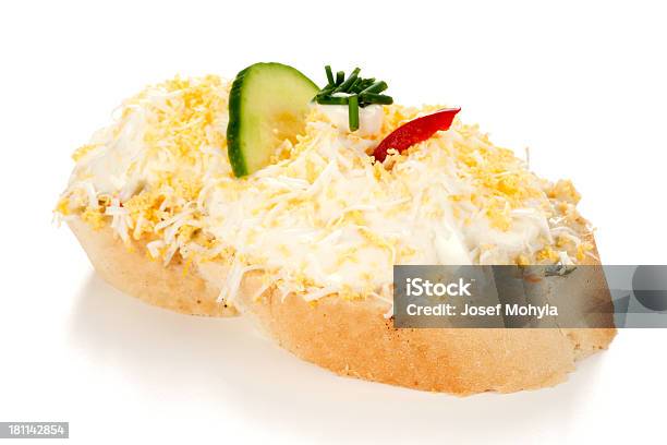 Open Sandwich With Grated Egg Stock Photo - Download Image Now - Appetizer, Baguette, Bread