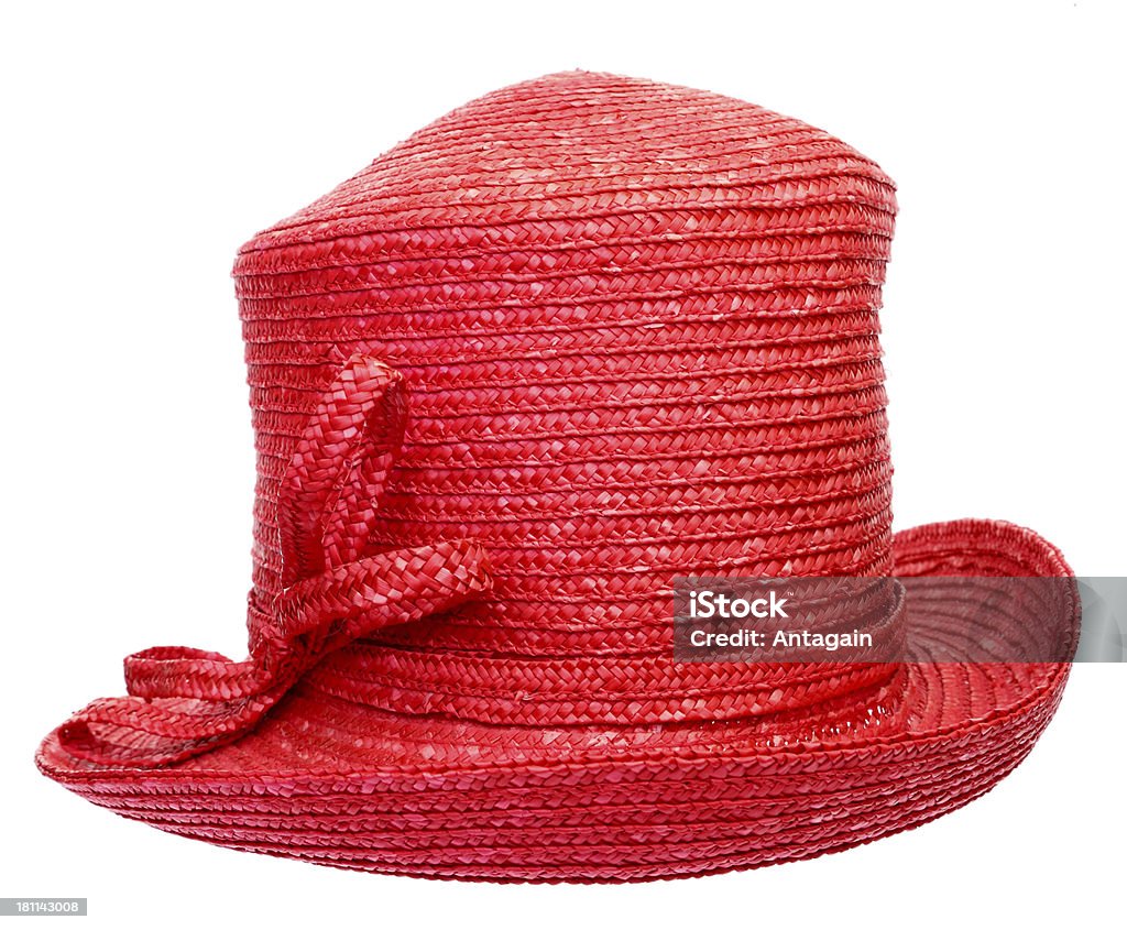 Rouge Chapeau de paille - Photo de Accessoire libre de droits