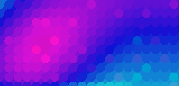 Pink and blue circular shapes in scale pattern